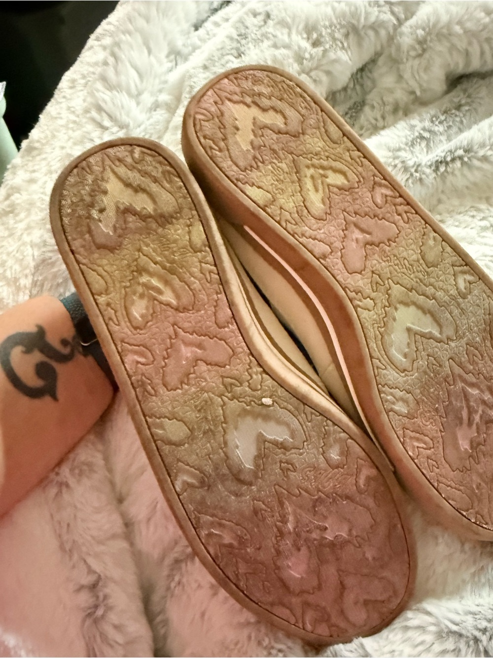 Skechers BOBS Women's Cream & Tan Low-Top Slip-On Sneakers - Picture 7 of 7